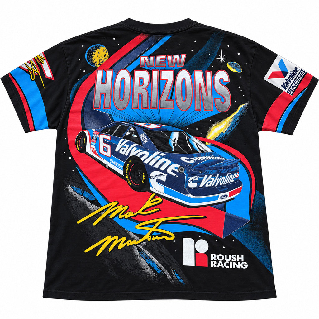Mark Martin Valvoline No. 6 New Horizons Graphic T-Shirt for Racing Fans