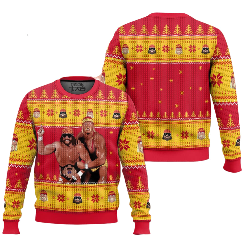 Mega Powers Macho Man and Hulk Hogan Ugly Sweater
