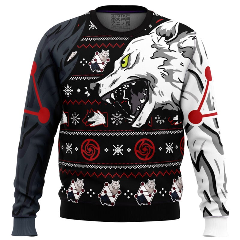 Megumi Divine Dogs Jujutsu Kaisen Ugly Christmas Sweater