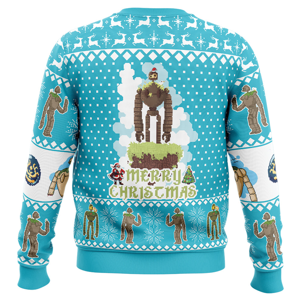 Merry Christmas Castle in the Sky Ugly Christmas Sweater