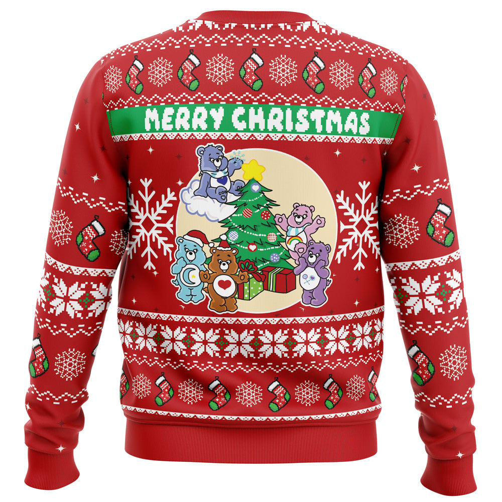 Merry Christmas Faux This Care Bears Ugly Christmas Sweater