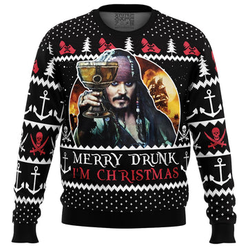 Merry Drunk I'm Christmas Pirates of the Caribbean Ugly Christmas Sweater