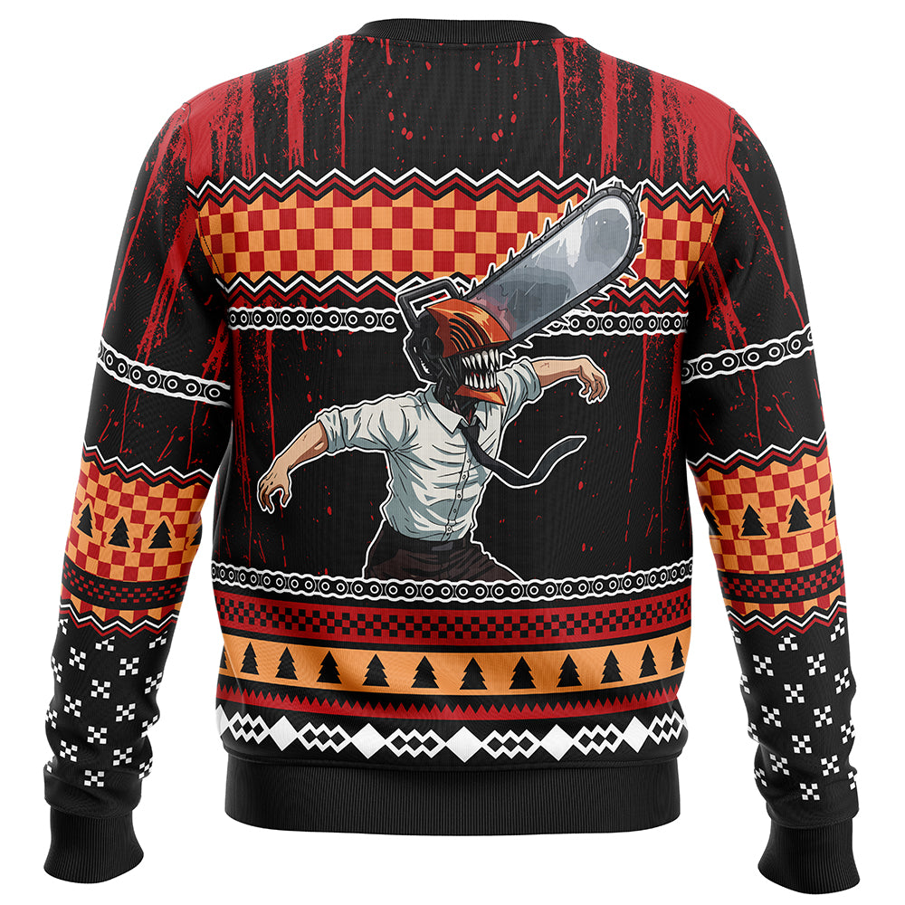 Merry Slaymas Denji Chainsaw Man Ugly Christmas Sweater