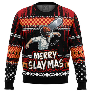 Merry Slaymas Denji Chainsaw Man Ugly Christmas Sweater