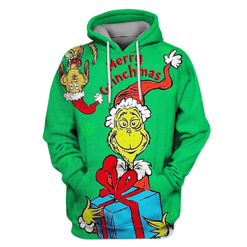 Merry Grinchmas Old Version Green 3d Hoodie Zip Hoodie