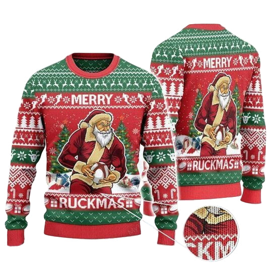 Merry Xmas Rugby Lovers Gift Merry Ruckmas Awesome Gift For Christmas Ugly Christmas Sweater