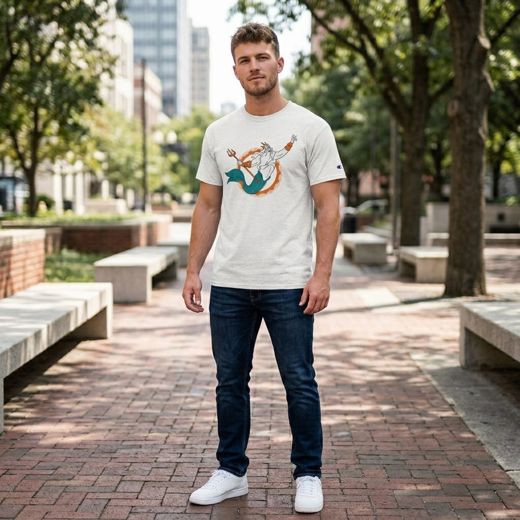 Miami Dolphins x King Triton 2026 Graphic Shirt for Football Fans