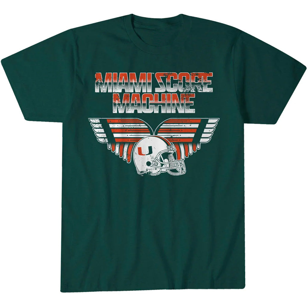 Miami Hurricanes Football Miami Score Machine Graphic Shirt for College Football Fans