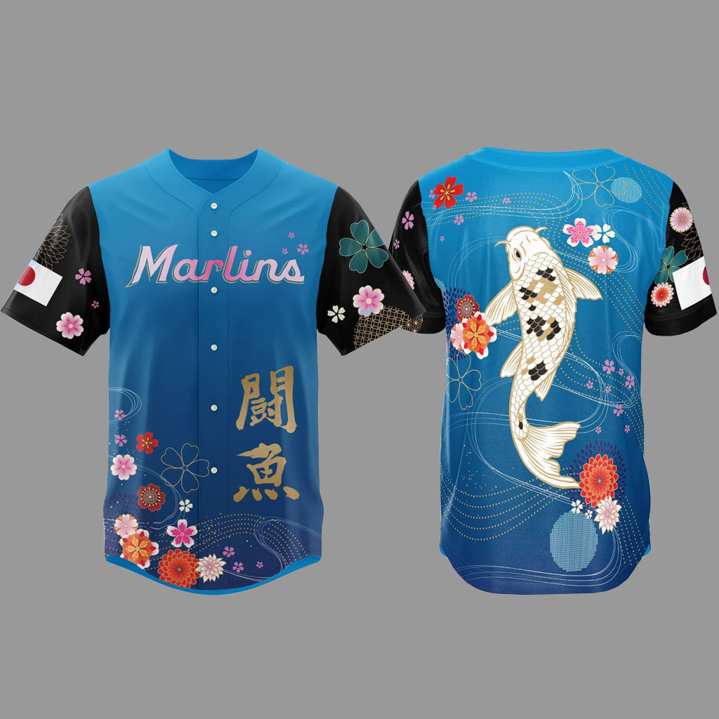 Miami Marlins Japanese Heritage Celebration 2026 Baseball Jersey for Baseball Fans