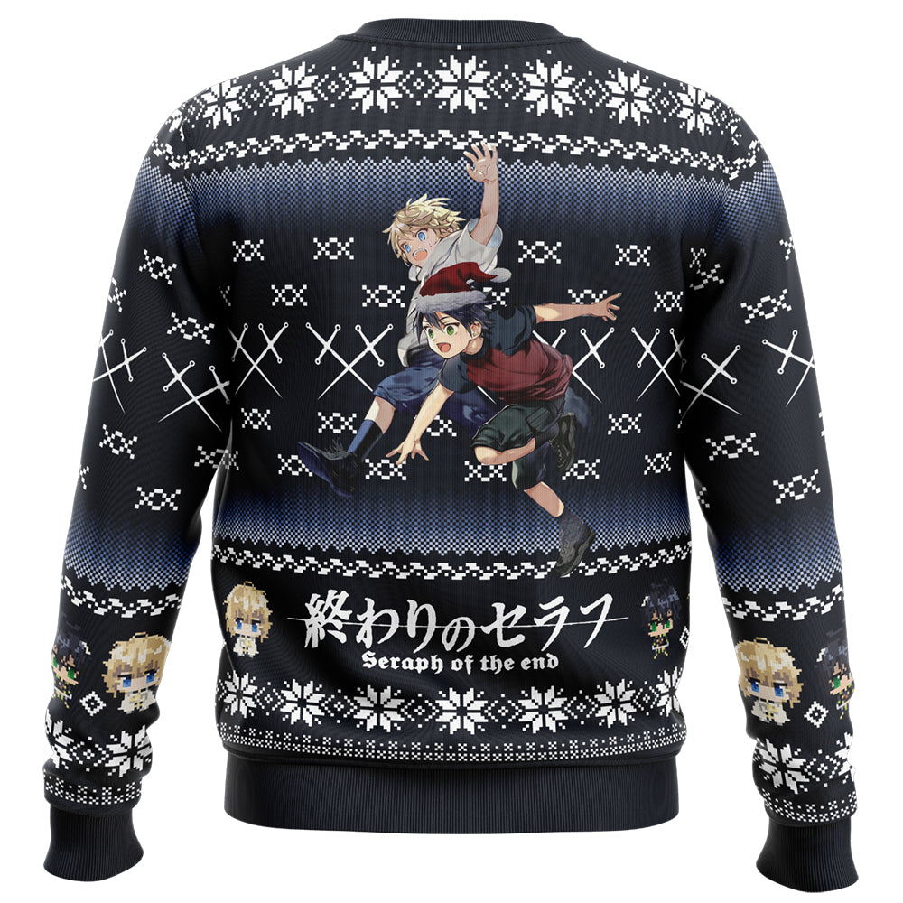 Mikaela X Yuuichirou Seraph of the End Ugly Christmas Sweater
