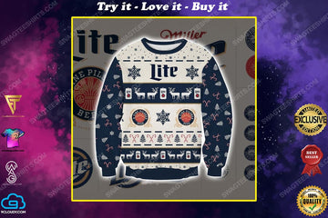 Miller Lite Beer Ugly Sweater