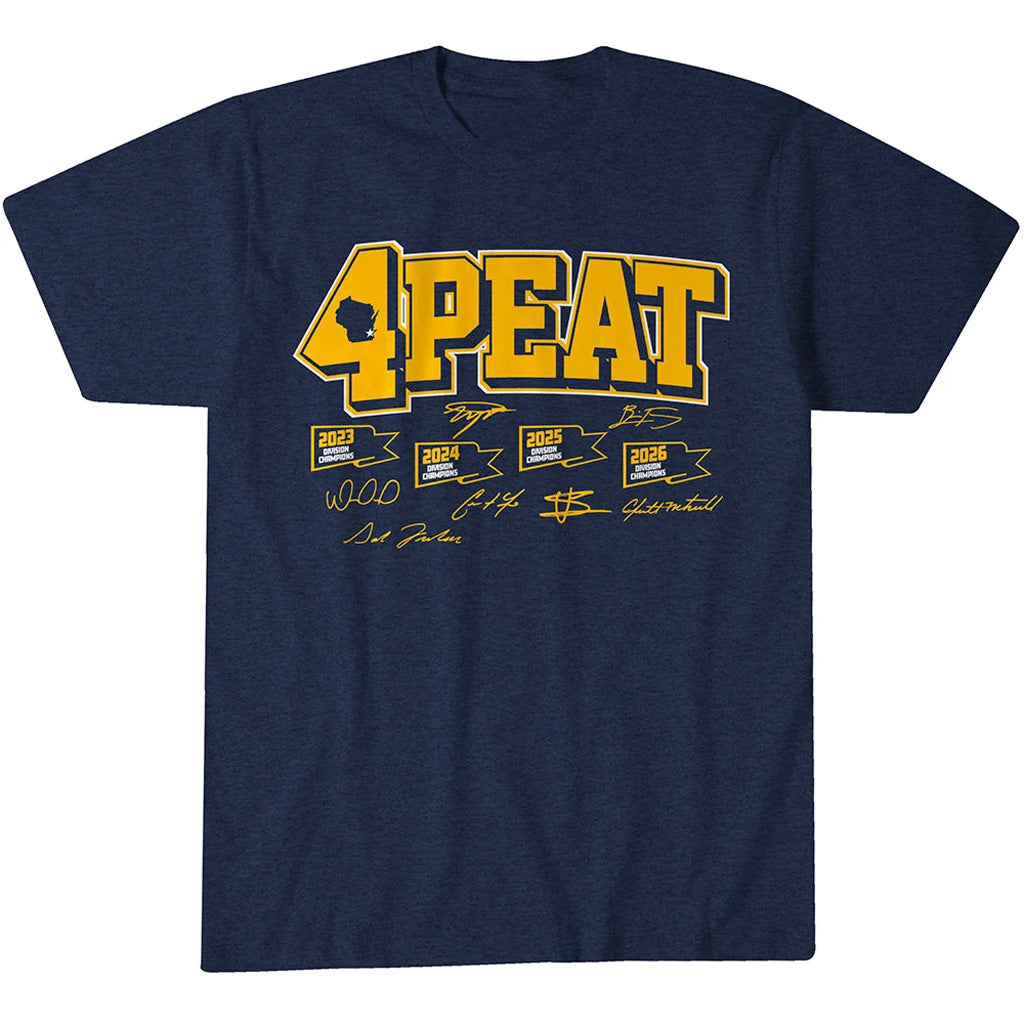 Milwaukee Brewers Baseball Division 4Peat Graphic Shirt for Baseball Fans