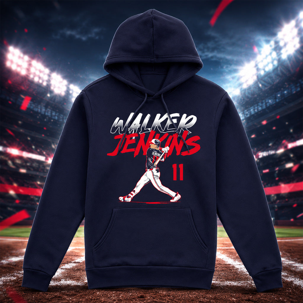 Minnesota Twins Walker Jenkins Slugger Swing Number Graphic Shirt for Baseball Fans
