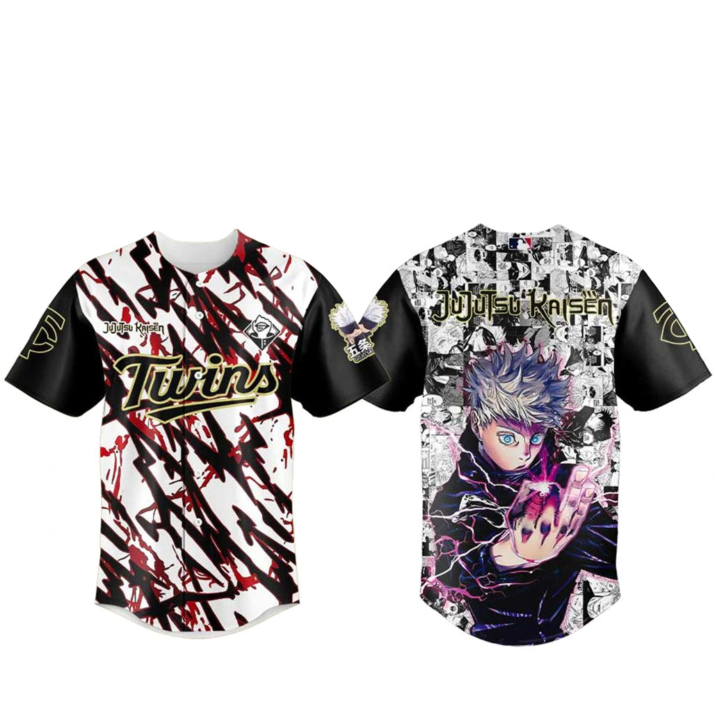 Minnesota Twins x Satoru Gojo Baseball Jersey