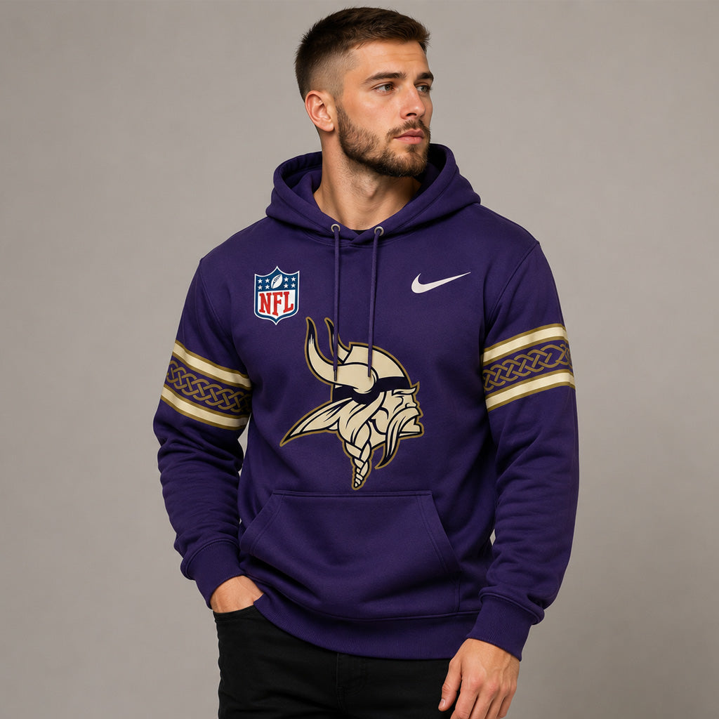 Minnesota Vikings Rivalry 2026 Purple Graphic Hoodie for Football Fans