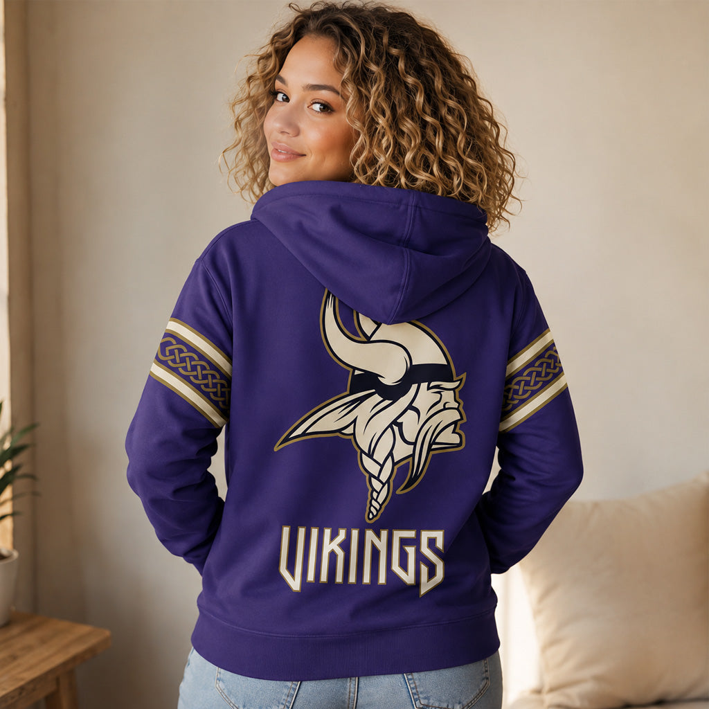 Minnesota Vikings Rivalry 2026 Purple Graphic Hoodie for Football Fans