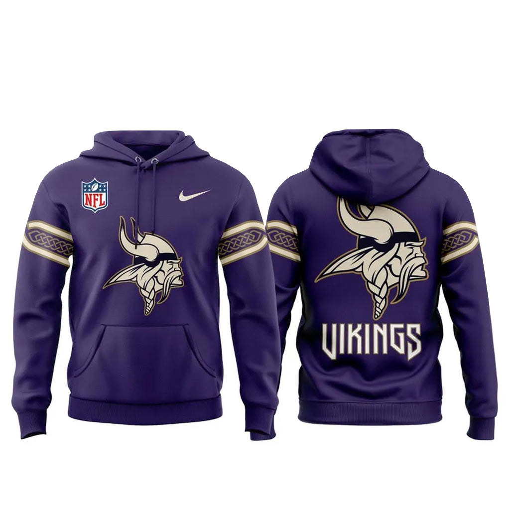 Minnesota Vikings Rivalry 2026 Purple Graphic Hoodie for Football Fans