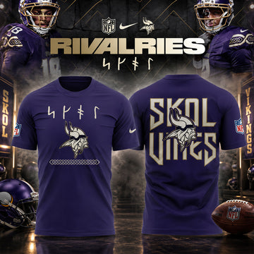 Minnesota Vikings Skol Vikes Rivalries 2026 Purple Graphic Shirt for Football Fans