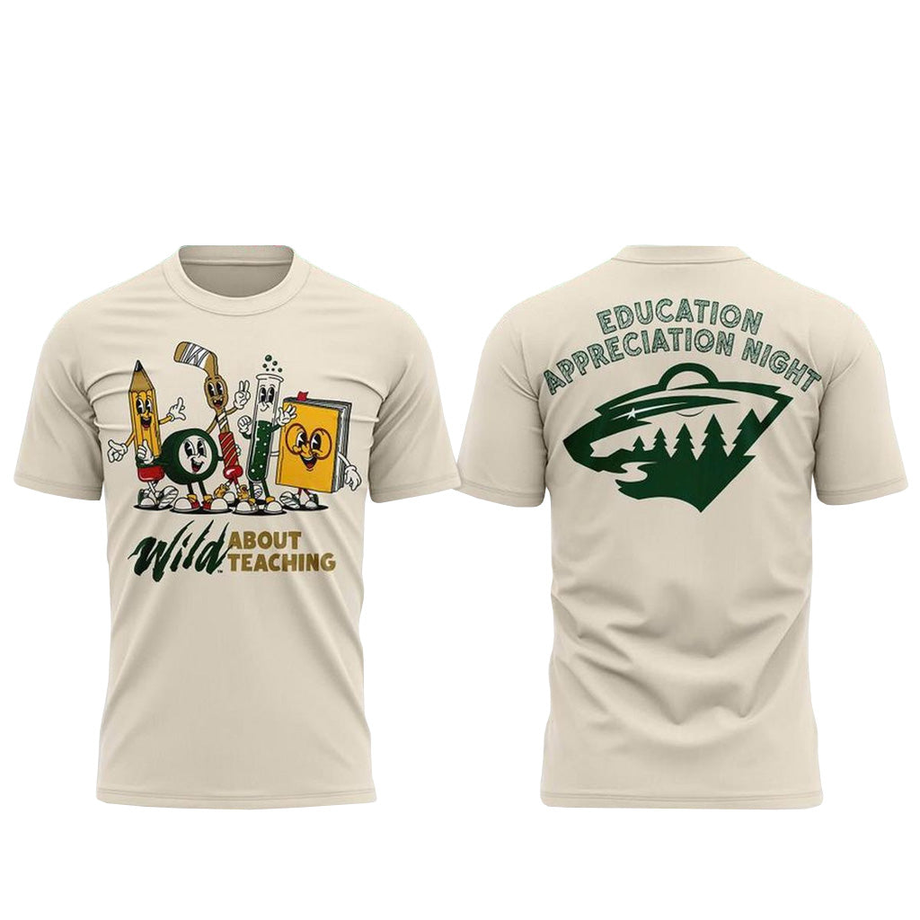 Minnesota Wild x Education Appreciation Night 2026 Graphic Shirt for Hockey Fans