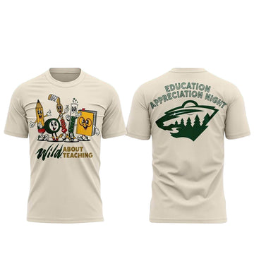 Minnesota Wild x Education Appreciation Night 2026 Graphic Shirt for Hockey Fans