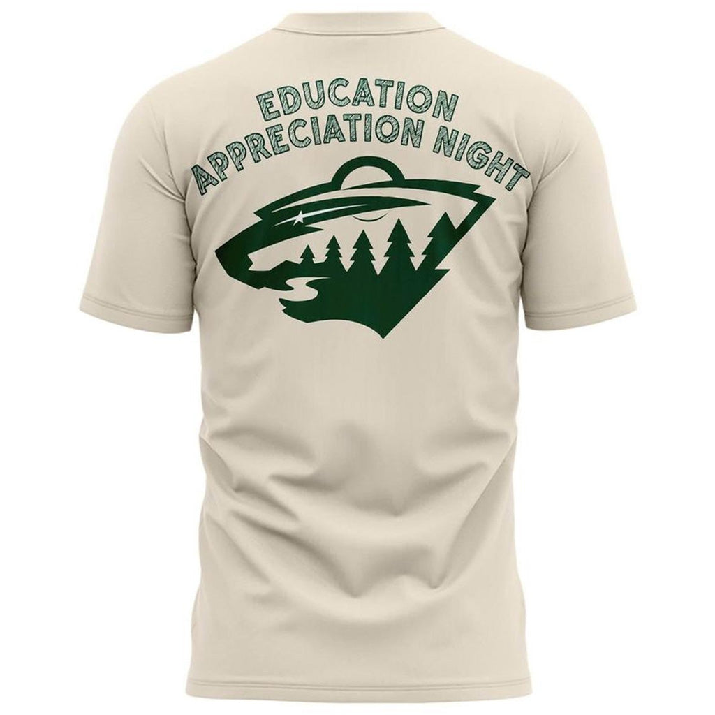 Minnesota Wild x Education Appreciation Night 2026 Graphic Shirt for Hockey Fans