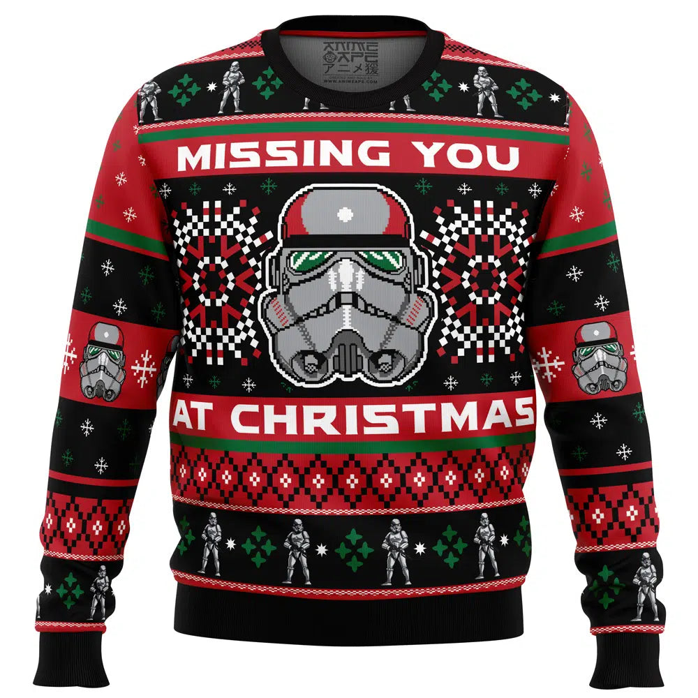 Missing You At Christmas Stormtrooper Star Wars Ugly Christmas Sweater