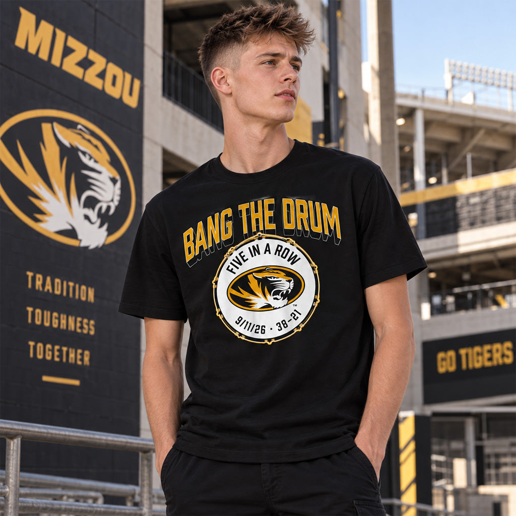 Missouri Football Bang The Drum Graphic Shirt for College Football Fans