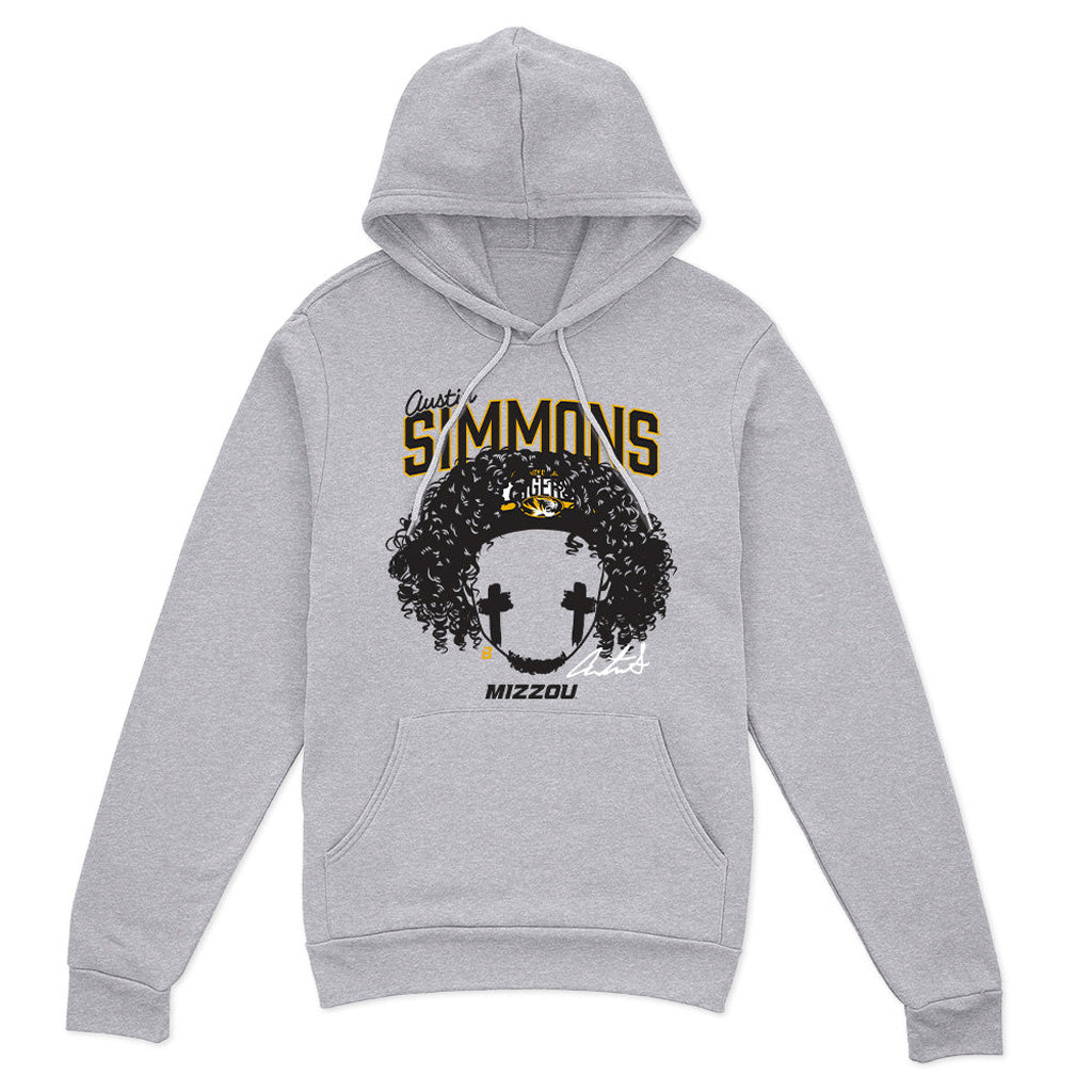 Missouri Tigers Football Austin Simmons Blank Face Graphic Shirt for College Football Fans