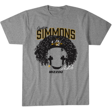 Missouri Tigers Football Austin Simmons Blank Face Graphic Shirt for College Football Fans