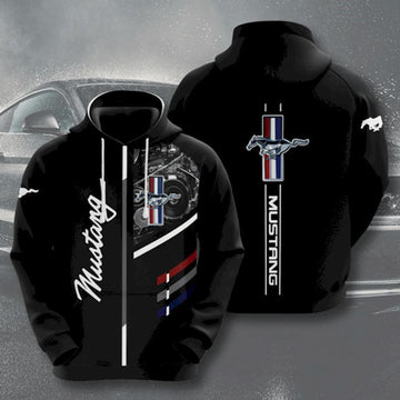 Mustang Logo Teams For Fans Full Over Printing 3d Hoodie