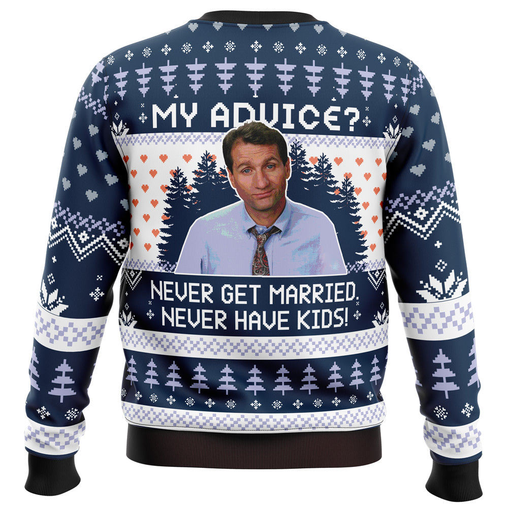 My Advice? Married With Children Ugly Christmas Sweater