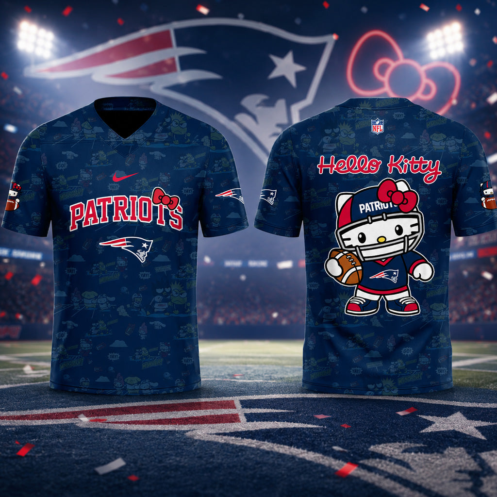 New England Patriots x Hello Kitty Night 2026 Football Jersey for Football and Hello Kitty Fans