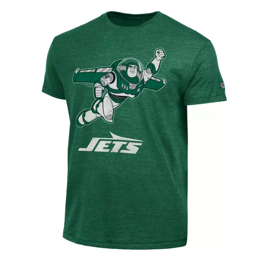 New York Jets x Buzz Lightyear 2026 Graphic Shirt for Football and Toy Story Fans
