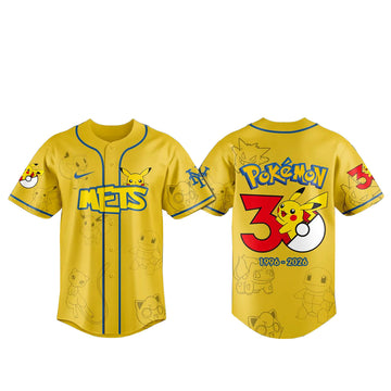 New York Mets x Pokemon 30th Anniversary Baseball Jersey