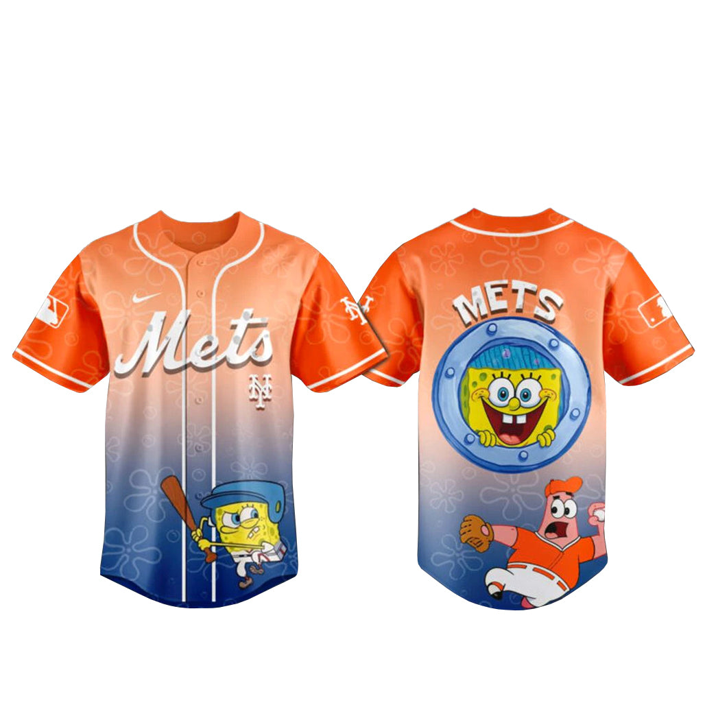 New York Mets x SpongeBob Home Run Baseball Jersey