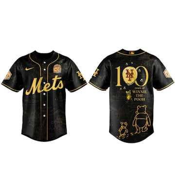 New York Mets x Winnie The Pooh 100th Anniversary Baseball Jersey