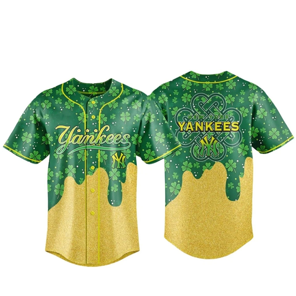 New York Yankees Happy St Patrick’s Day 2026 Baseball Jersey