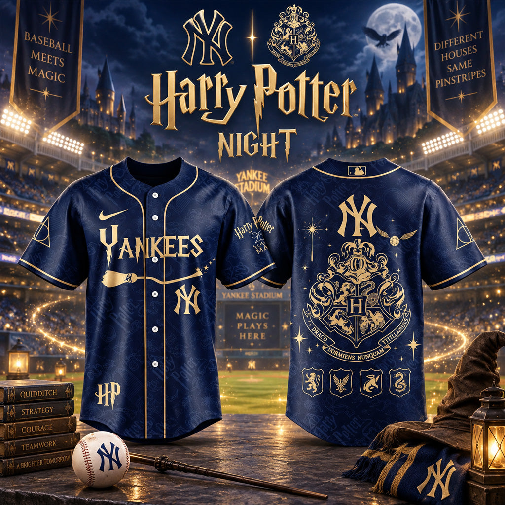 New York Yankees Harry Potter Night 2026 Navy Baseball Jersey