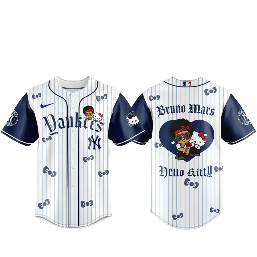 New York Yankees x Bruno Mars &amp; Hello Kitty 2026 Baseball Jersey