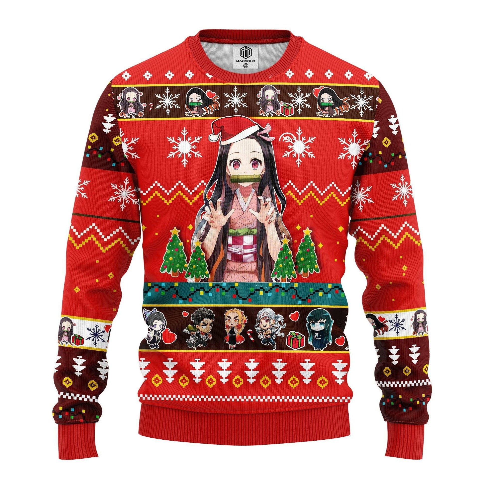 Nezuko Kamado Demon Slayer Anime Ugly Christmas Sweater 276