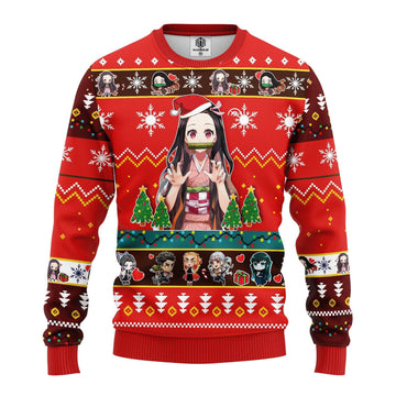 Nezuko Kamado Demon Slayer Anime Ugly Christmas Sweater 276