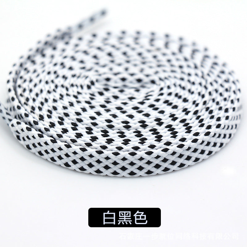 Suitable for Li Ning Color Flat Lacing Basketball Shoes Black and White Board Shoes Shen Dun Flashing City Anta Running Double-Layer Blue