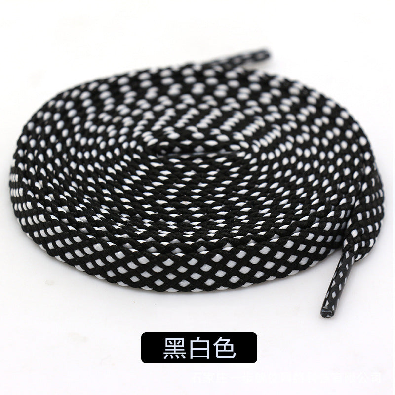 Suitable for Li Ning Color Flat Lacing Basketball Shoes Black and White Board Shoes Shen Dun Flashing City Anta Running Double-Layer Blue