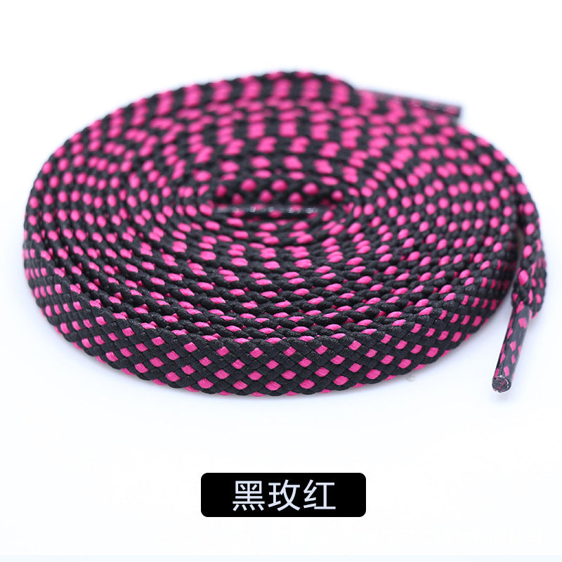Suitable for Li Ning Color Flat Lacing Basketball Shoes Black and White Board Shoes Shen Dun Flashing City Anta Running Double-Layer Blue