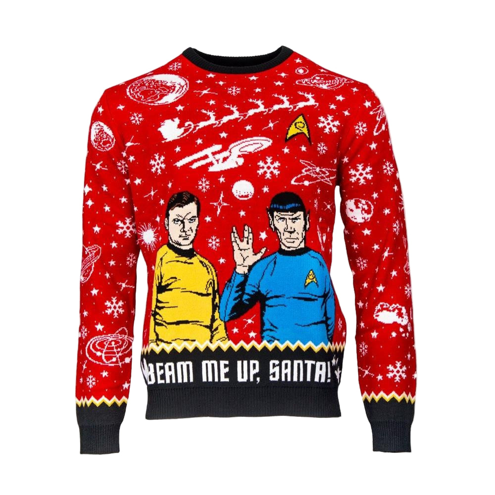 Official Star Trek ?Beam Me Up, Santa!? Christmas Ugly Sweater