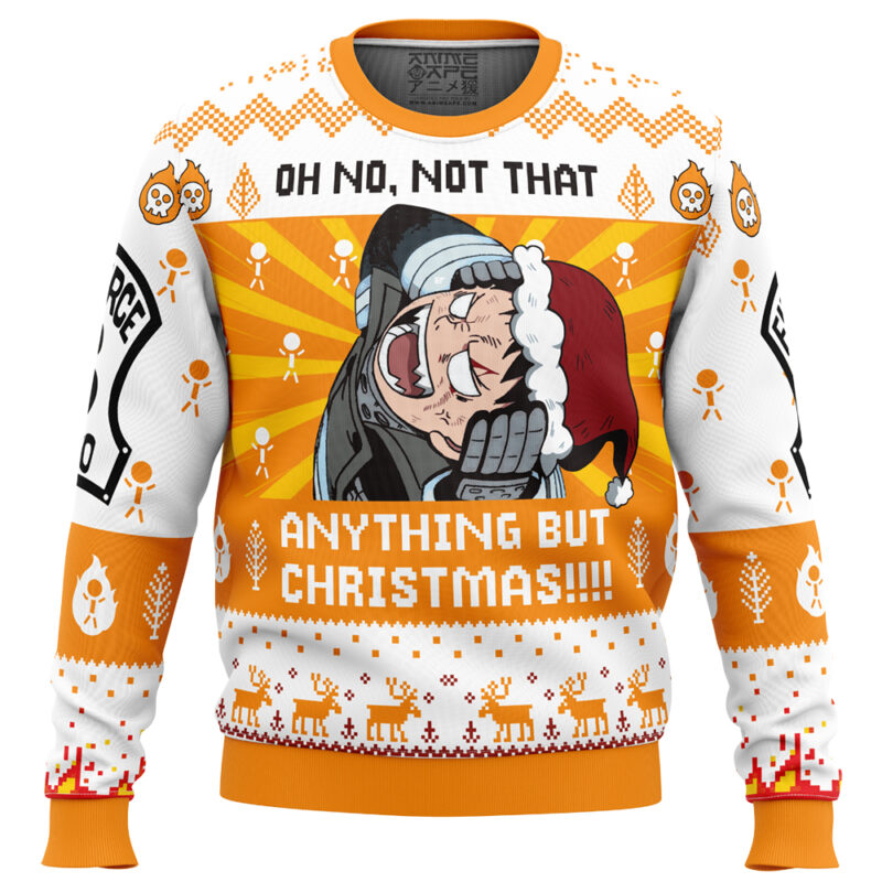 Oh No, Not That Anything But Christmas Fire Force Ugly Christmas Sweater