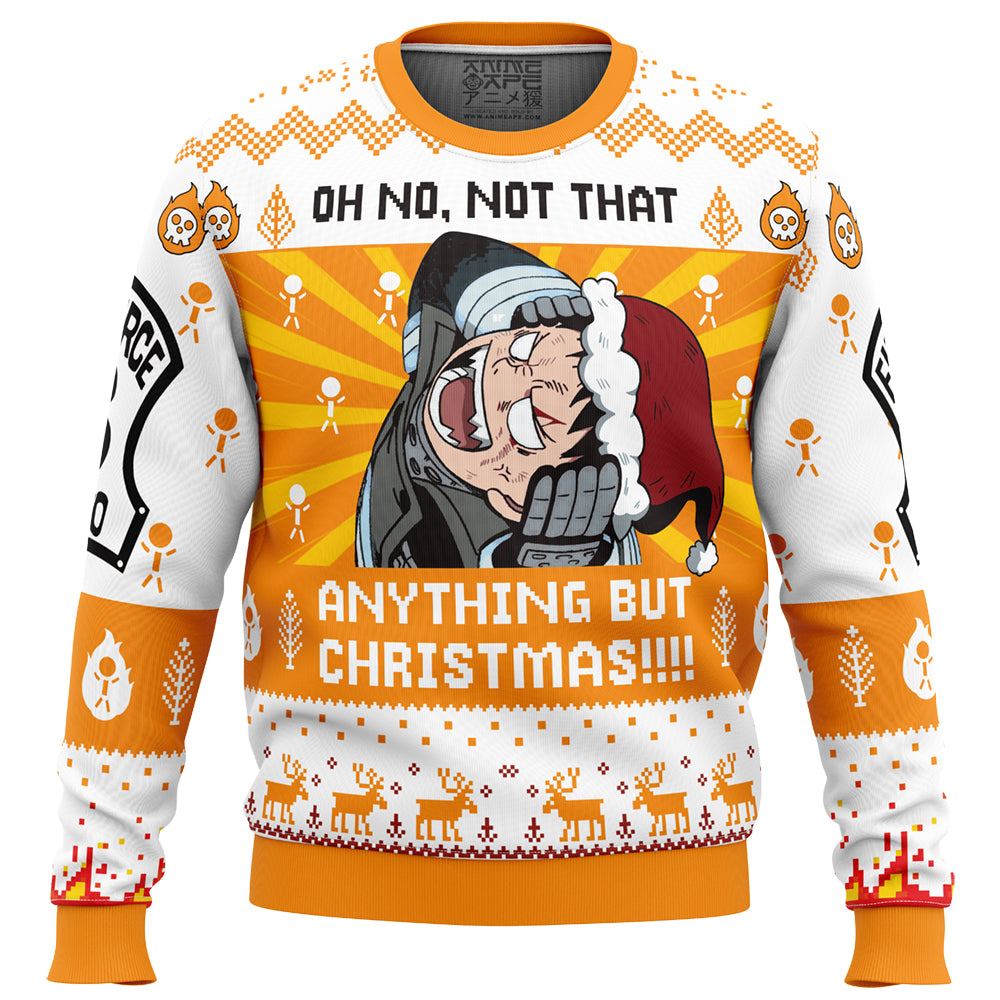 Oh No, Not That Anything But Christmas Fire Force Ugly Christmas Sweater