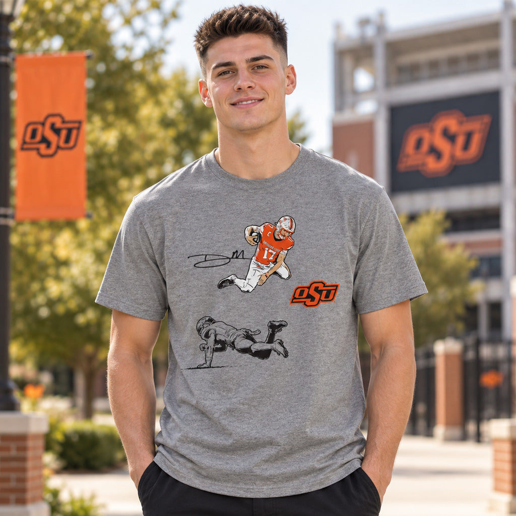 Oklahoma State Football Drew Mestemaker Air Mesty Graphic Shirt for College Football Fans