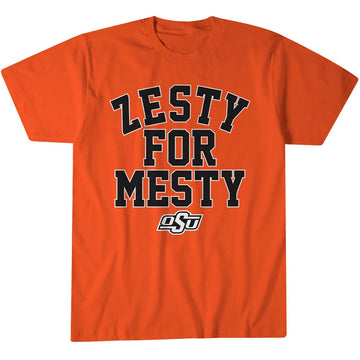 Oklahoma State Football Drew Mestemaker Zesty For Mesty Graphic Shirt for College Football Fans