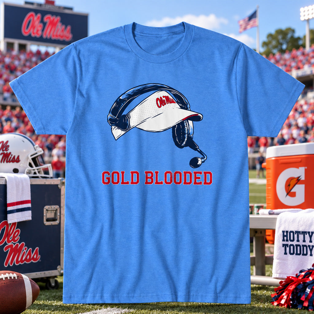 Ole Miss Rebels Football Head Coach Visor Graphic Shirt for College Football Fans